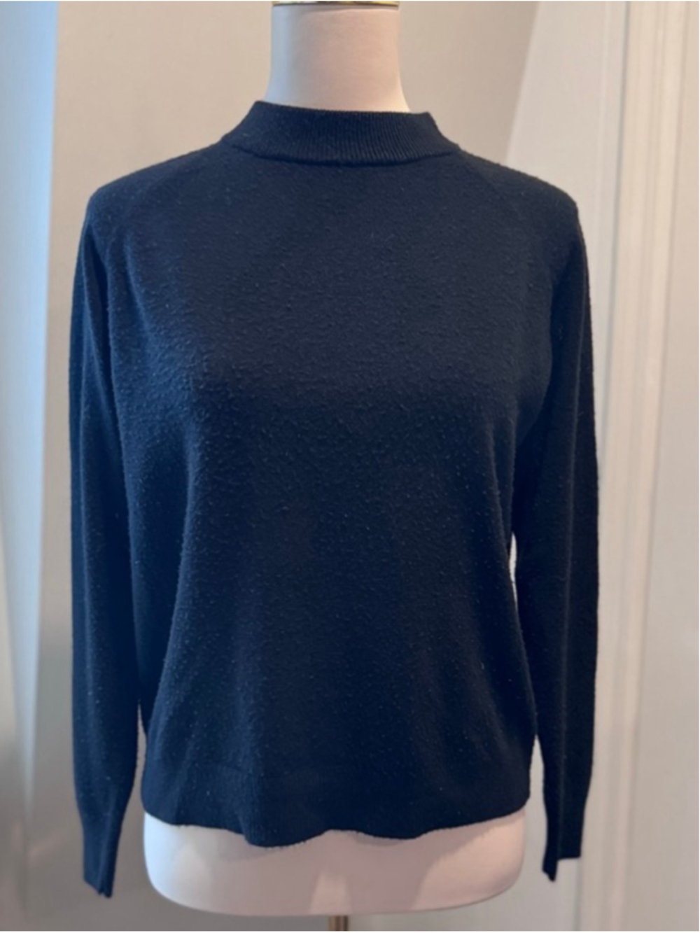 Women's Debbie Morgan Black Mock Neck Sweater Size Large